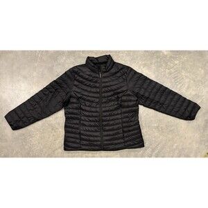 32 Degree Heat Puffer Jacket Women's XL Packable Black